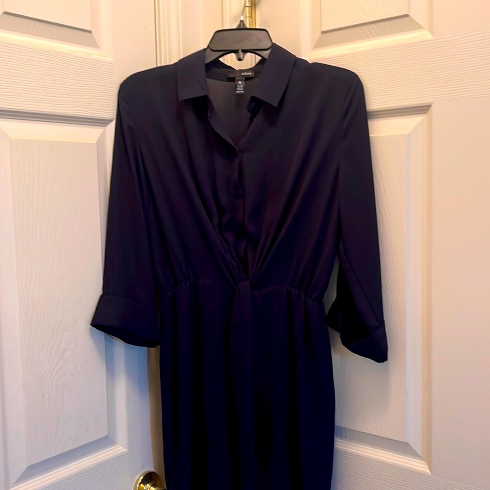 Aqua Navy Blue dress.